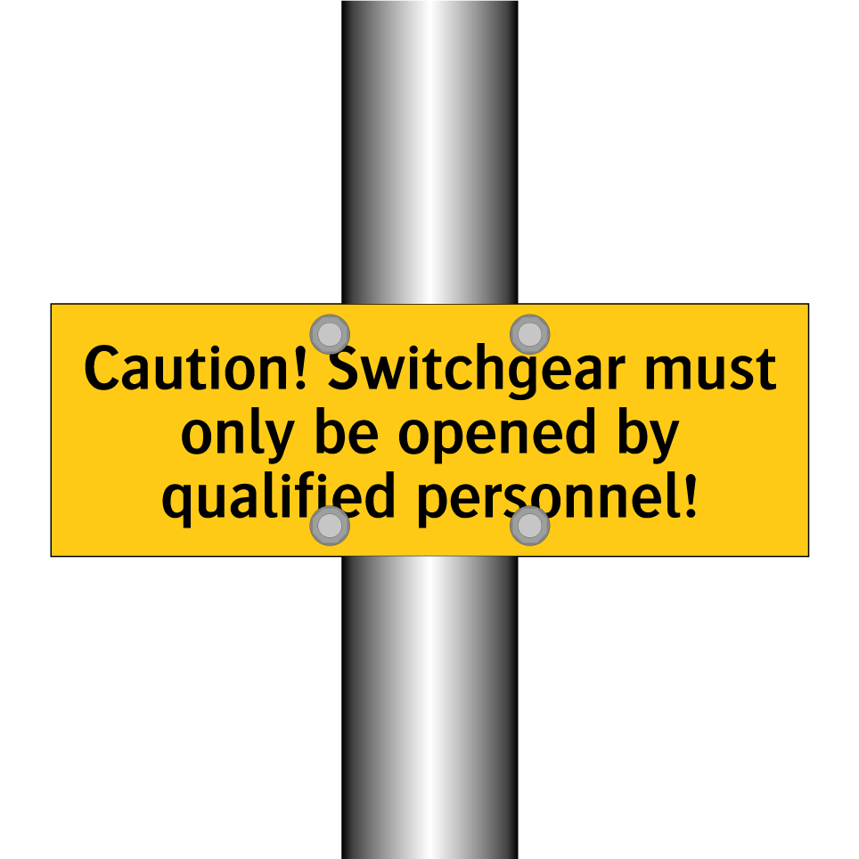 Caution! Switchgear must only be opened by qualified personnel!