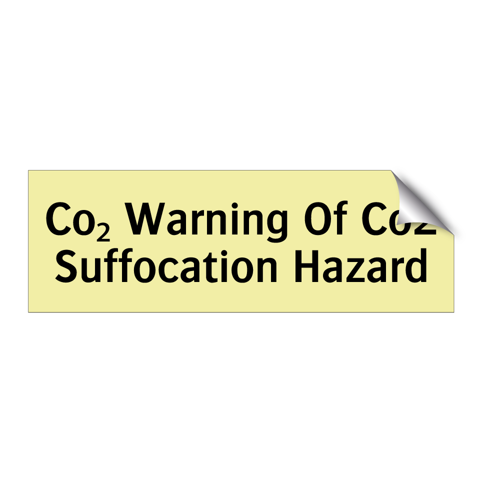 Co₂ Warning Of Co2 Suffocation Hazard