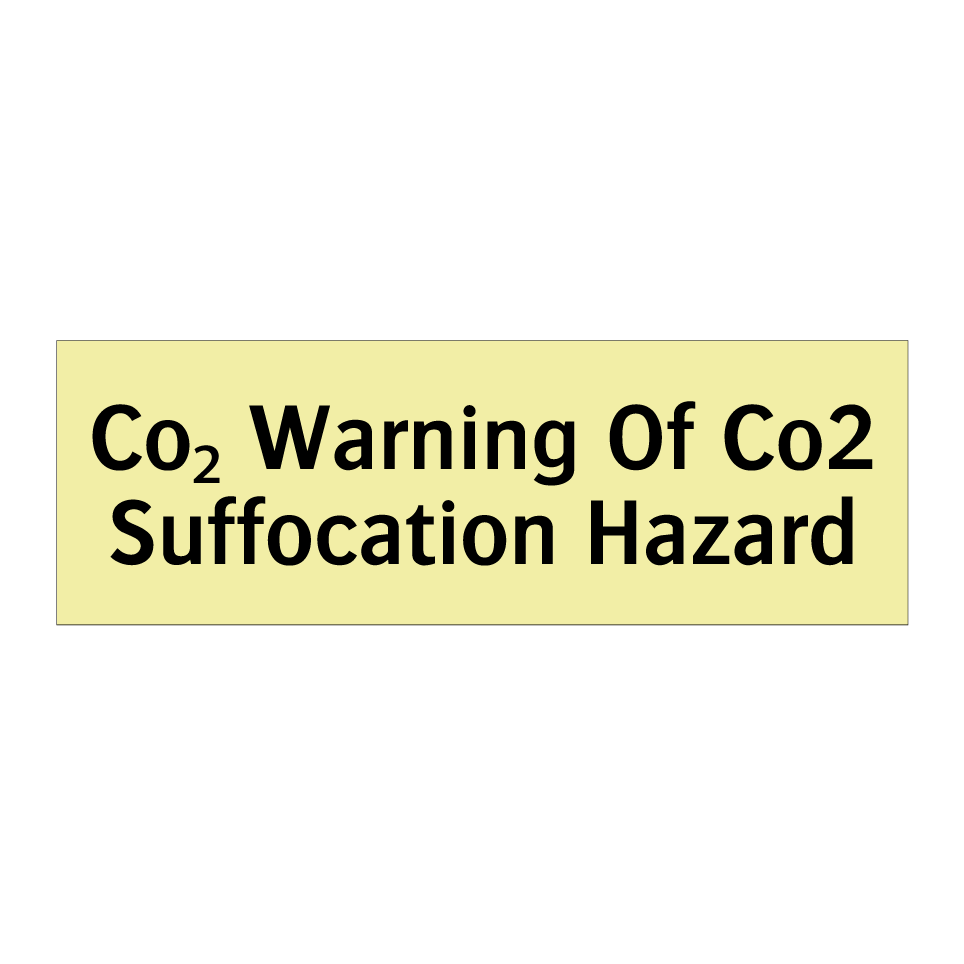 Co₂ Warning Of Co2 Suffocation Hazard