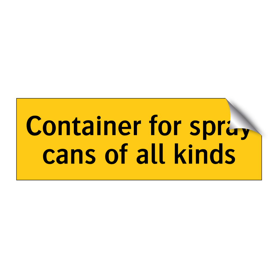 Container for spray cans of all kinds