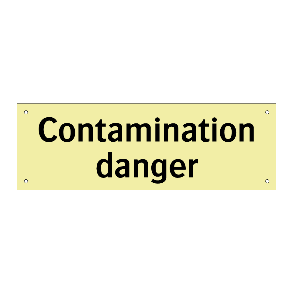 Contamination danger