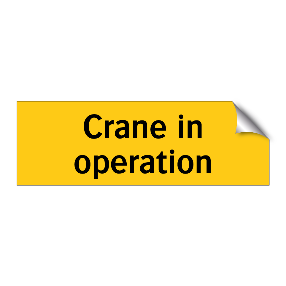 Crane in operation