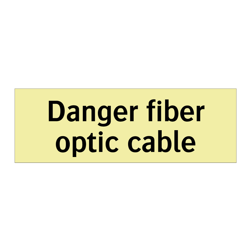 Danger fiber optic cable