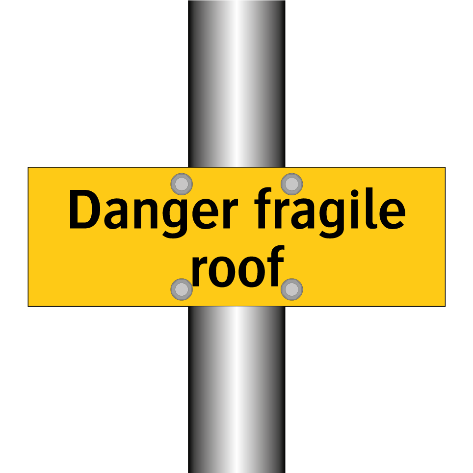 Danger fragile roof