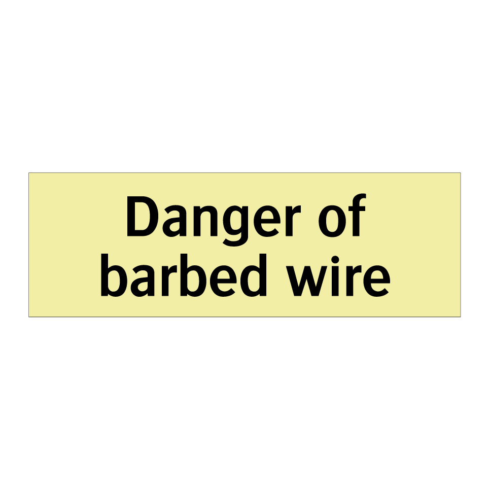 Danger of barbed wire