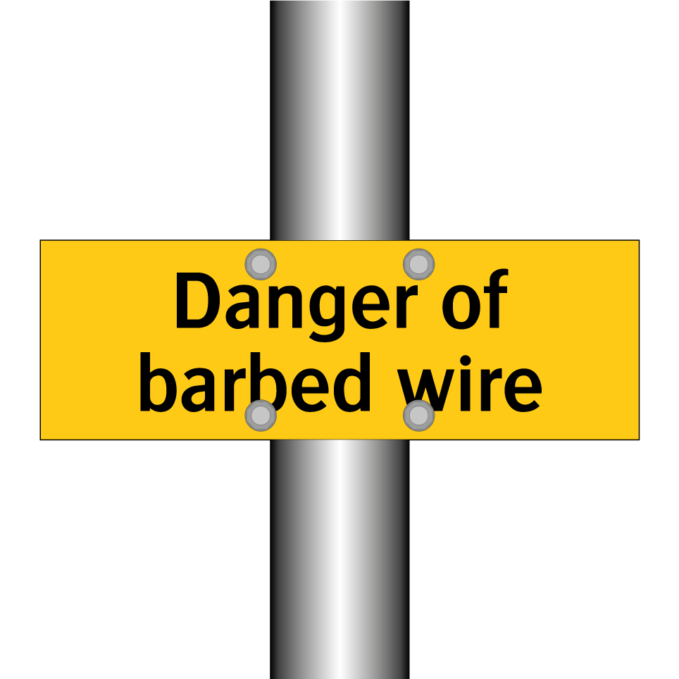 Danger of barbed wire