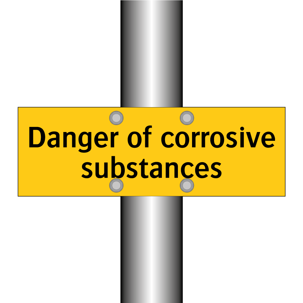 Danger of corrosive substances