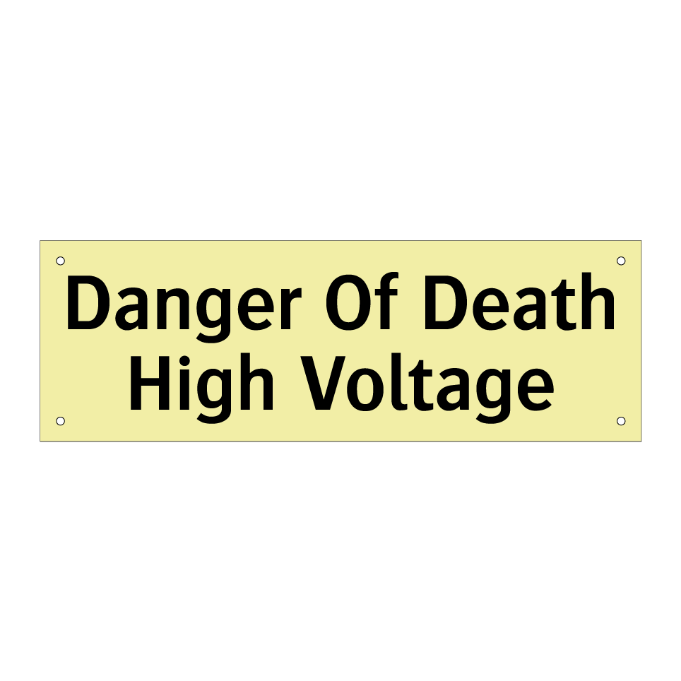 Danger Of Death High Voltage
