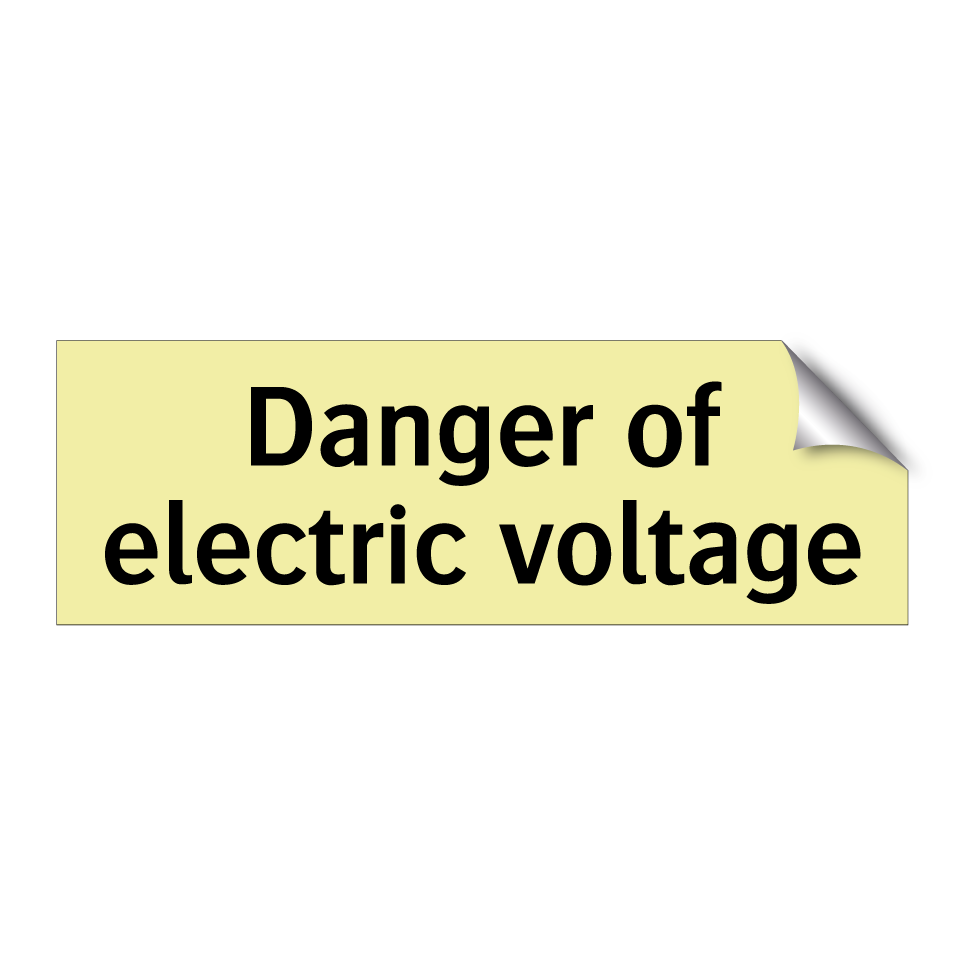 Danger of electric voltage