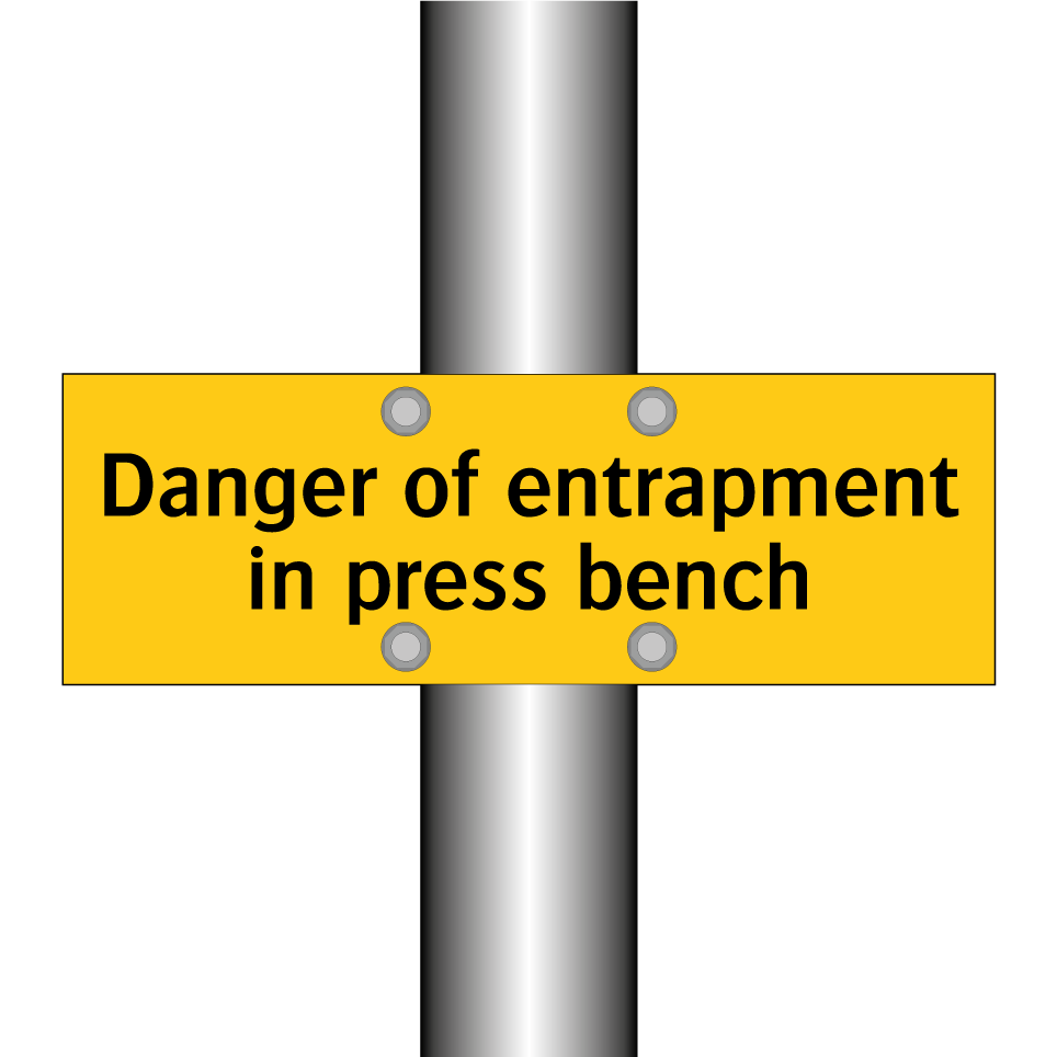 Danger of entrapment in press bench