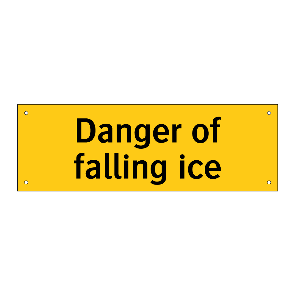 Danger of falling ice