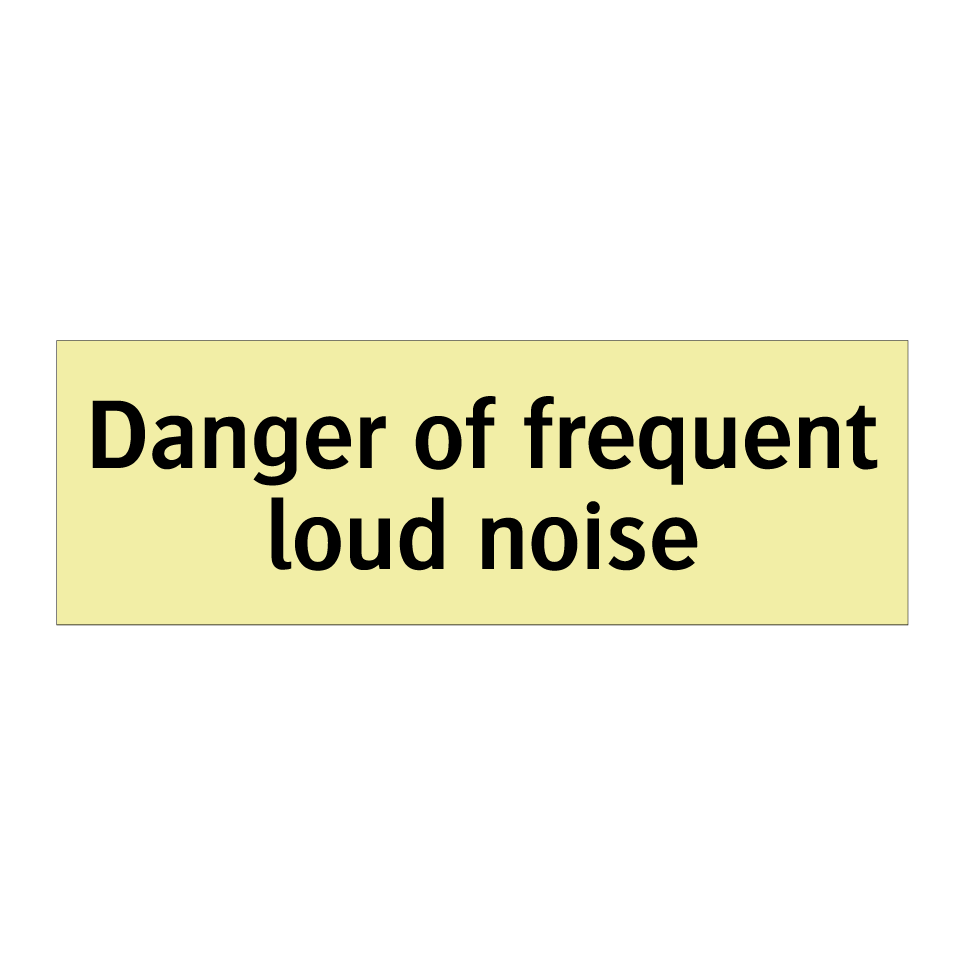 Danger of frequent loud noise