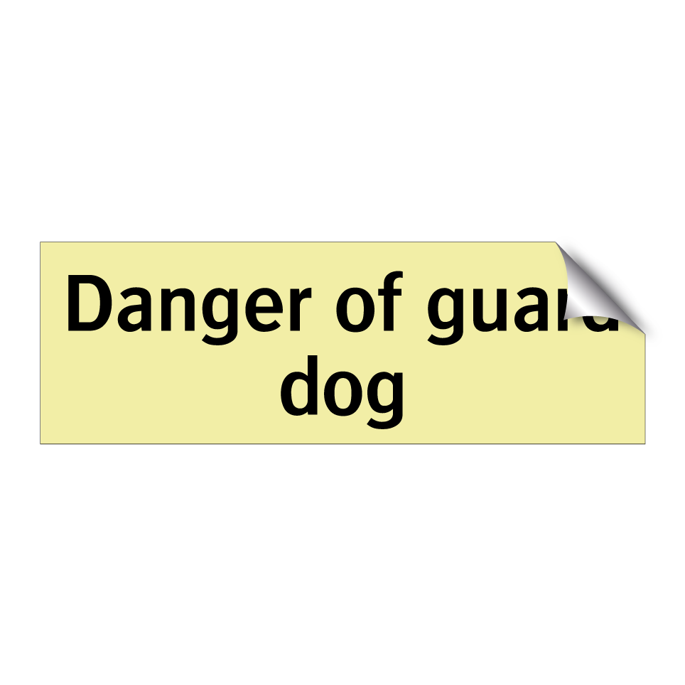 Danger of guard dog