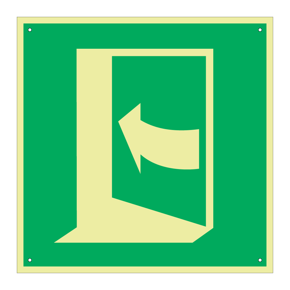E022 Door opens by pushing on the left-hand side
