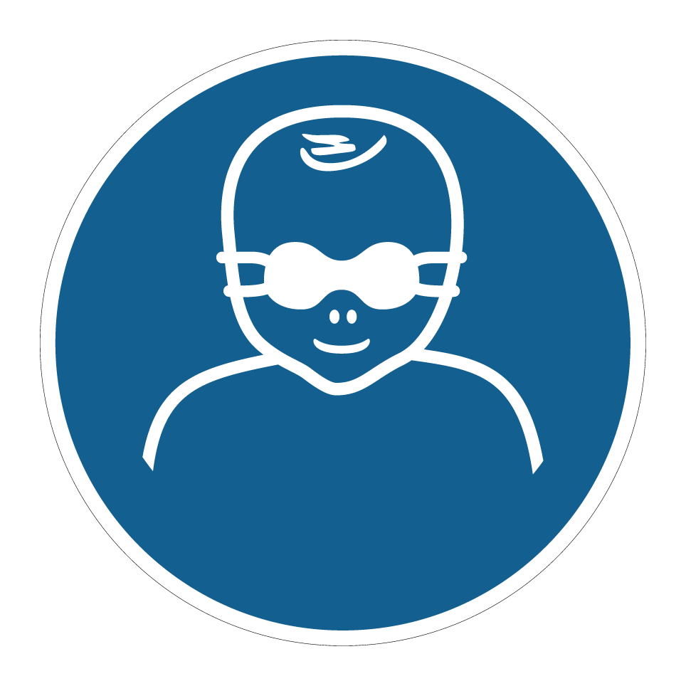 M025 Protect infants' eyes with opaque eye protection