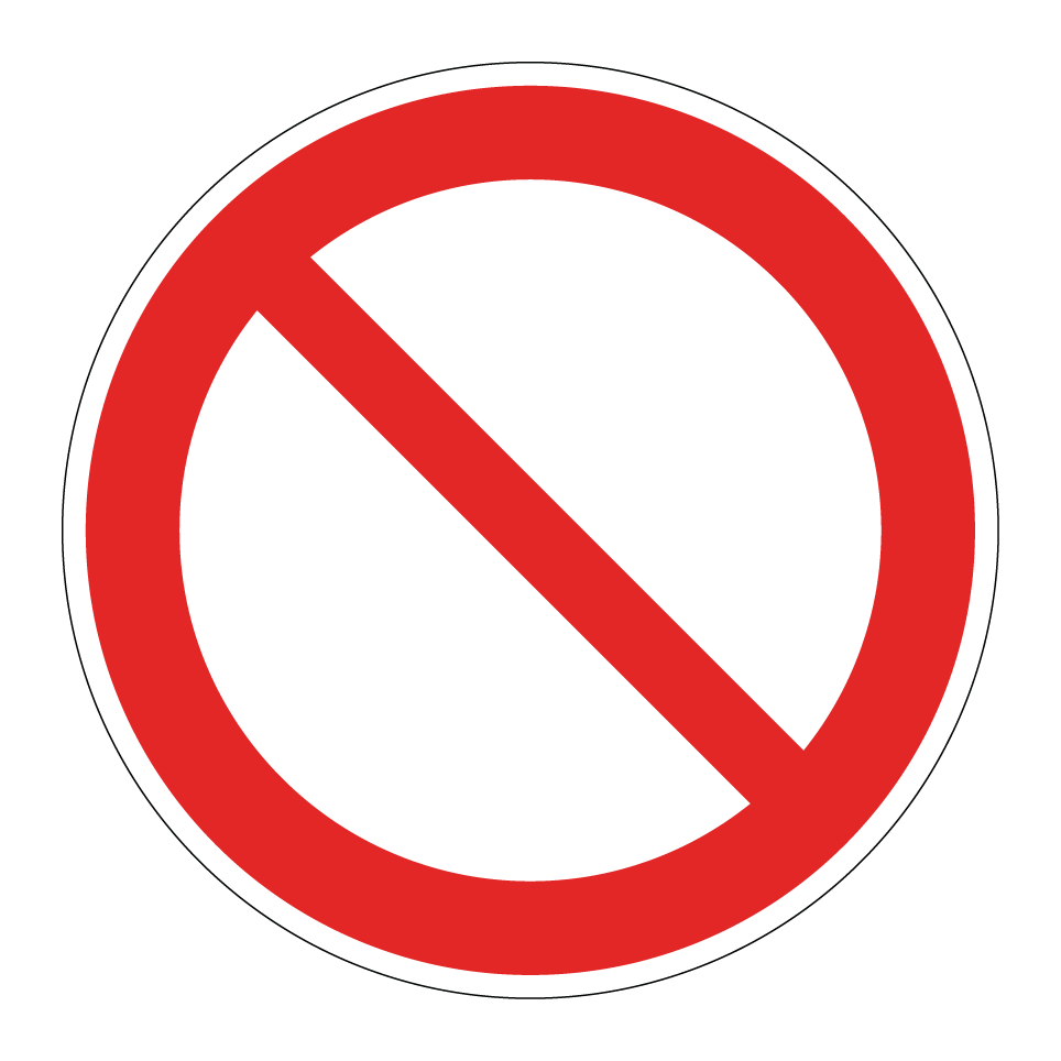 P001 General prohibition sign