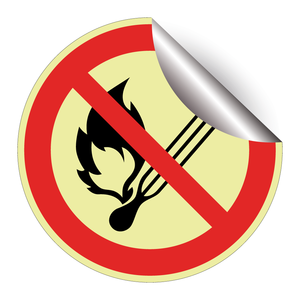 P003 No open flame; Fire, open ignition source and smoking prohibited