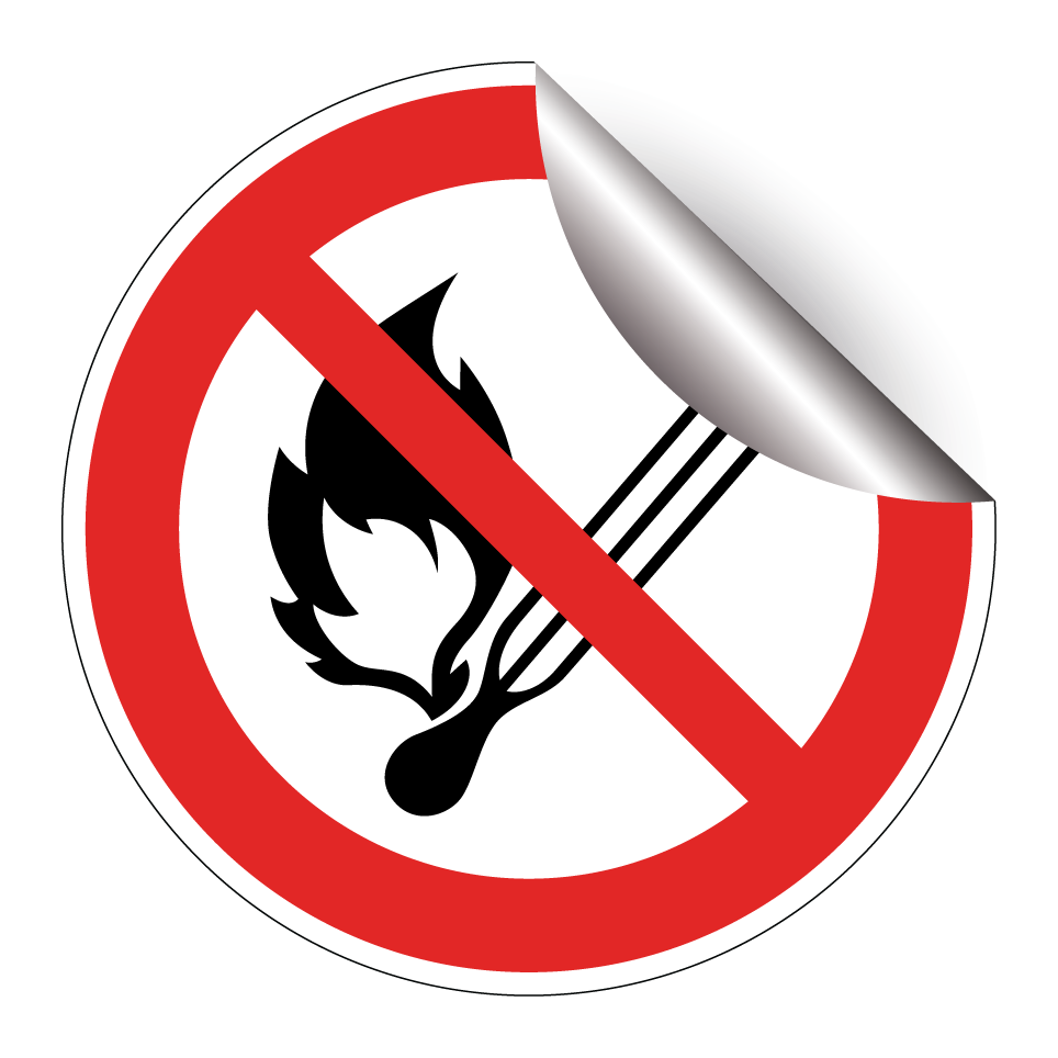 P003 No open flame; Fire, open ignition source and smoking prohibited