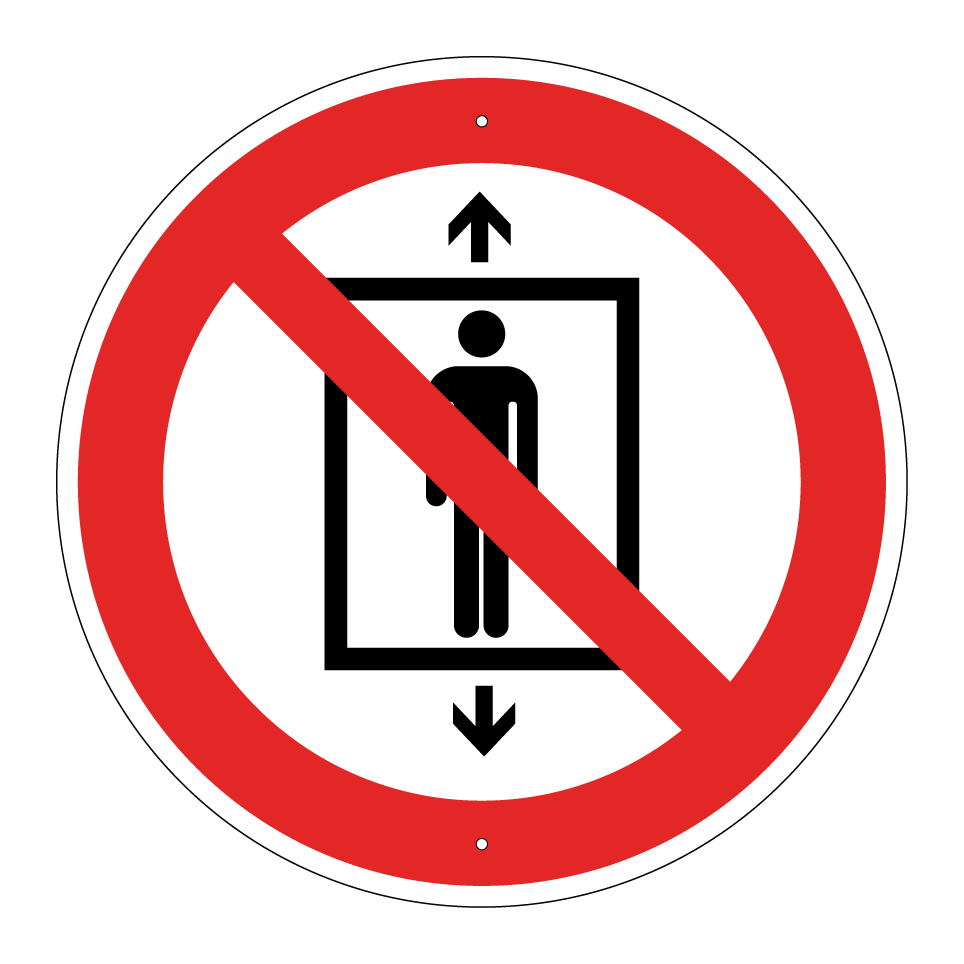 P027 Do not use this lift for people