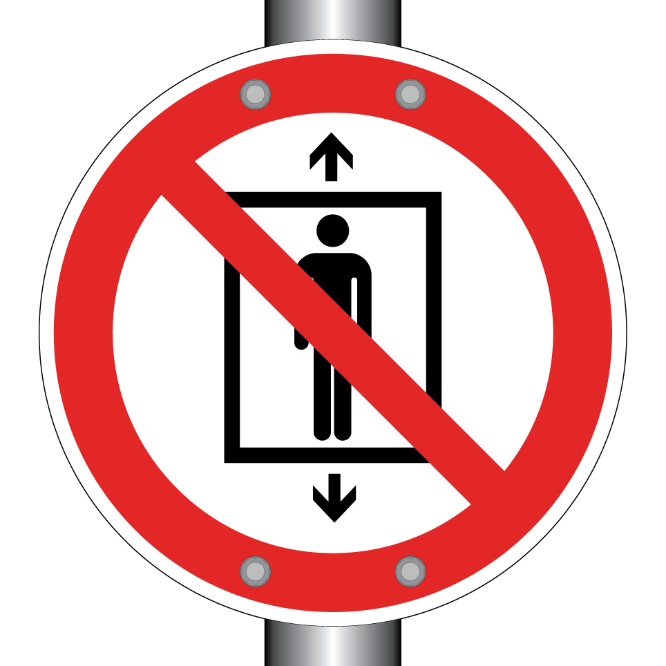 P027 Do not use this lift for people