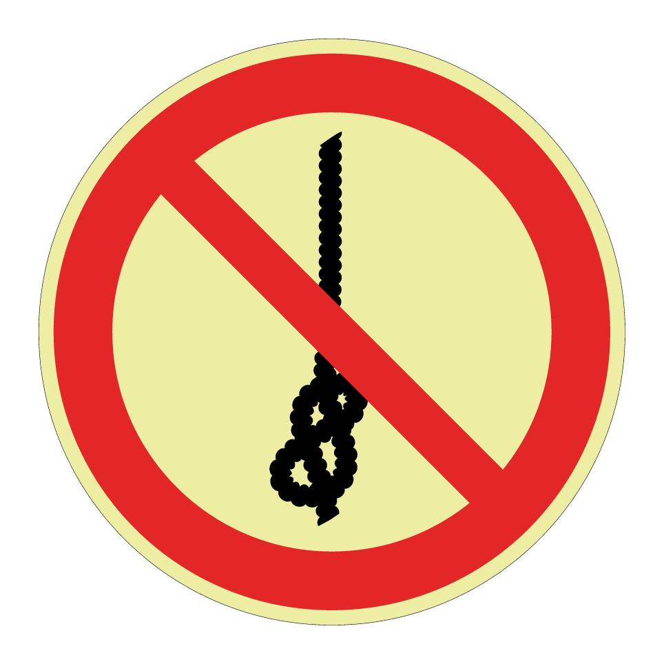 P030 Do not tie knots in rope