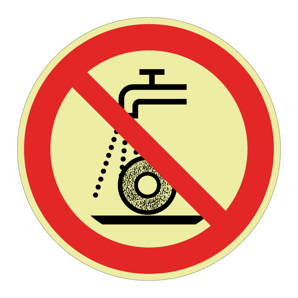 P033 Do not use for wet grinding