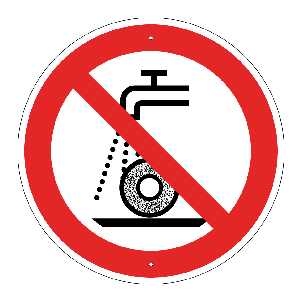 P033 Do not use for wet grinding