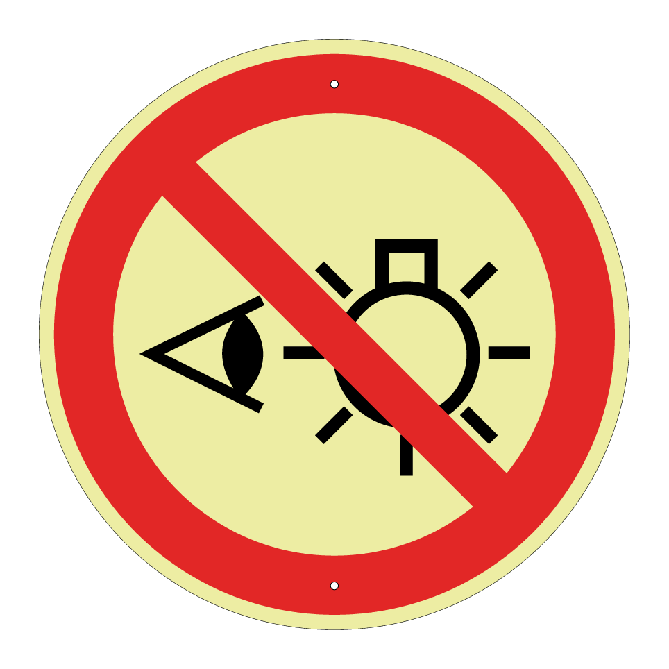 P075 Do not stare at light source
