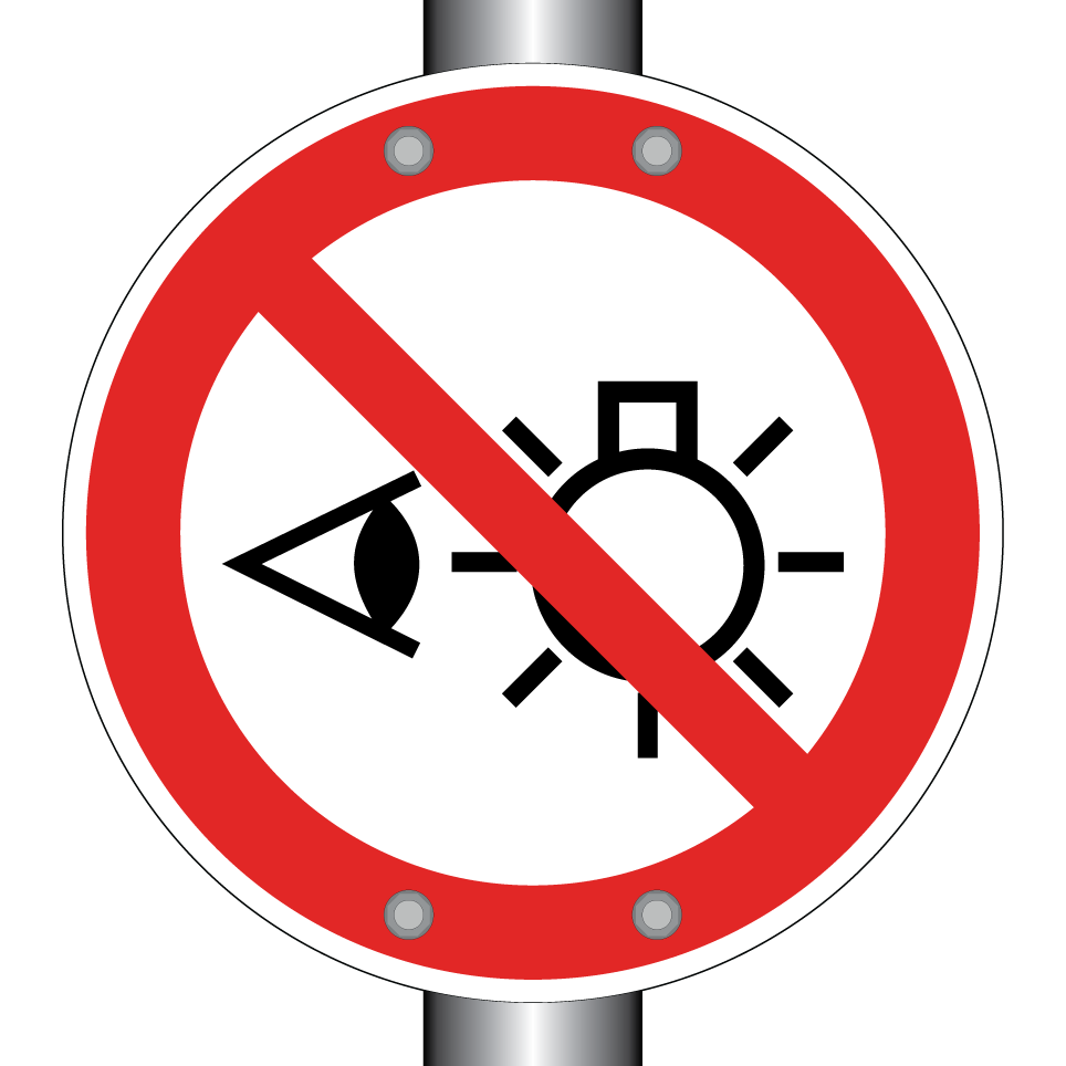 P075 Do not stare at light source