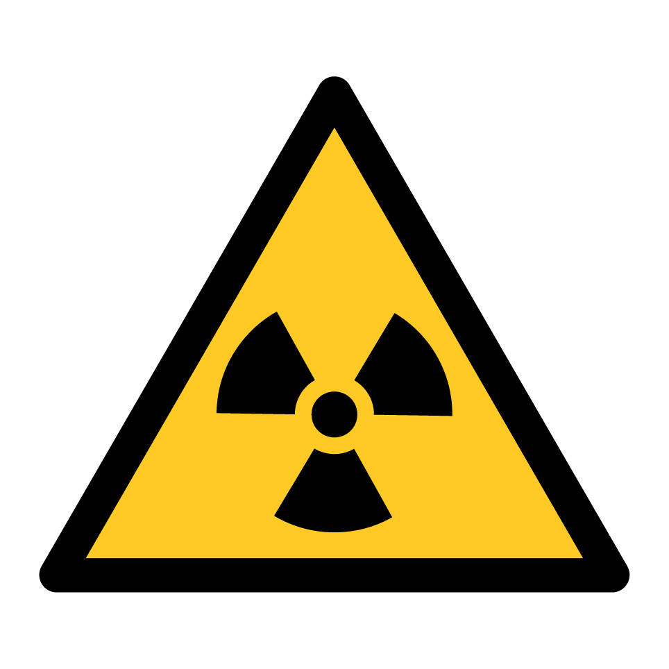 W003 Warning Radioactive material or ionizing radiation