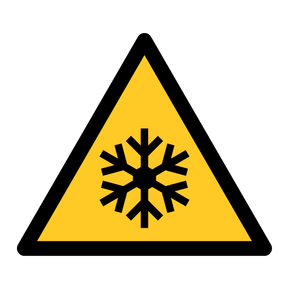 W010 Warning Low temperature/Freezing conditions