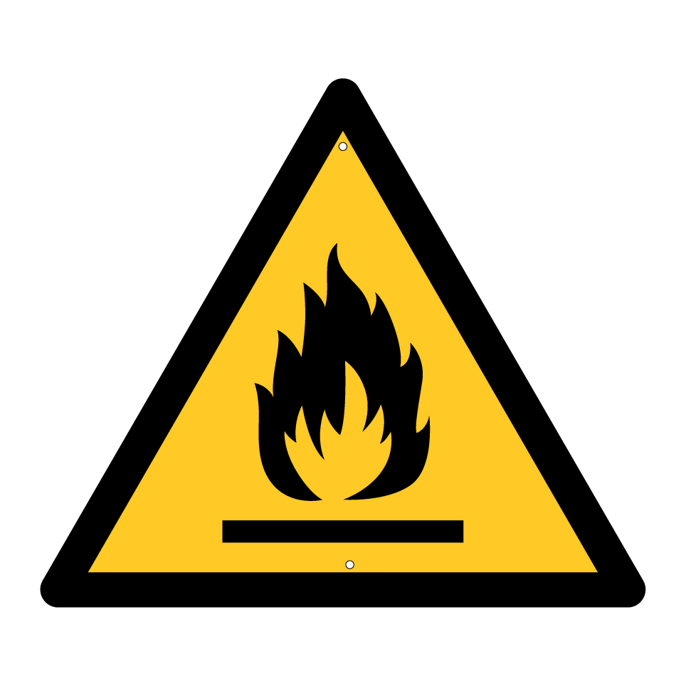 W021 Warning Flammable material