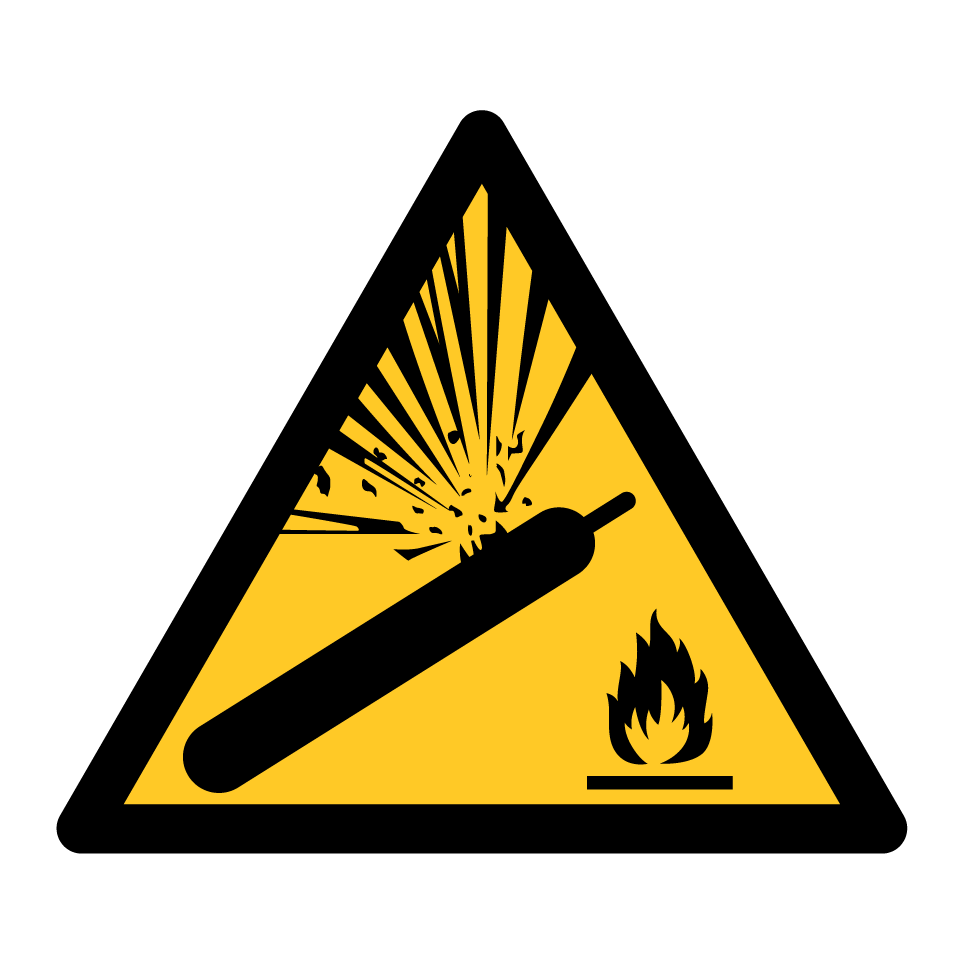 W029 Warning Pressurized cylinder
