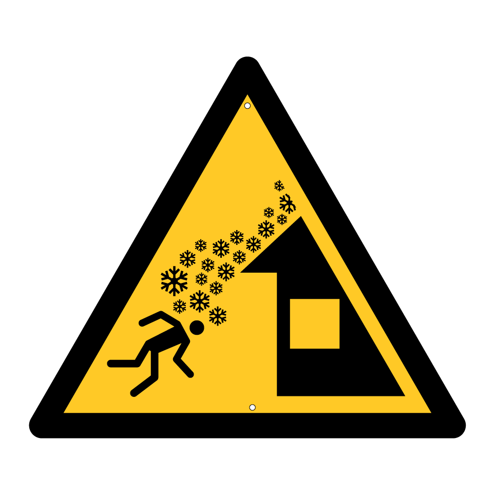 W040 Warning Roof avalanche
