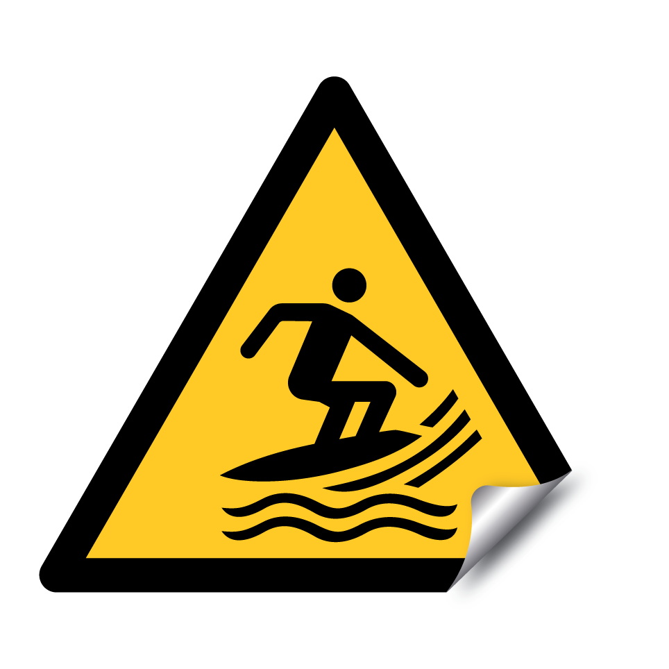 W046 Warning Surf craft area