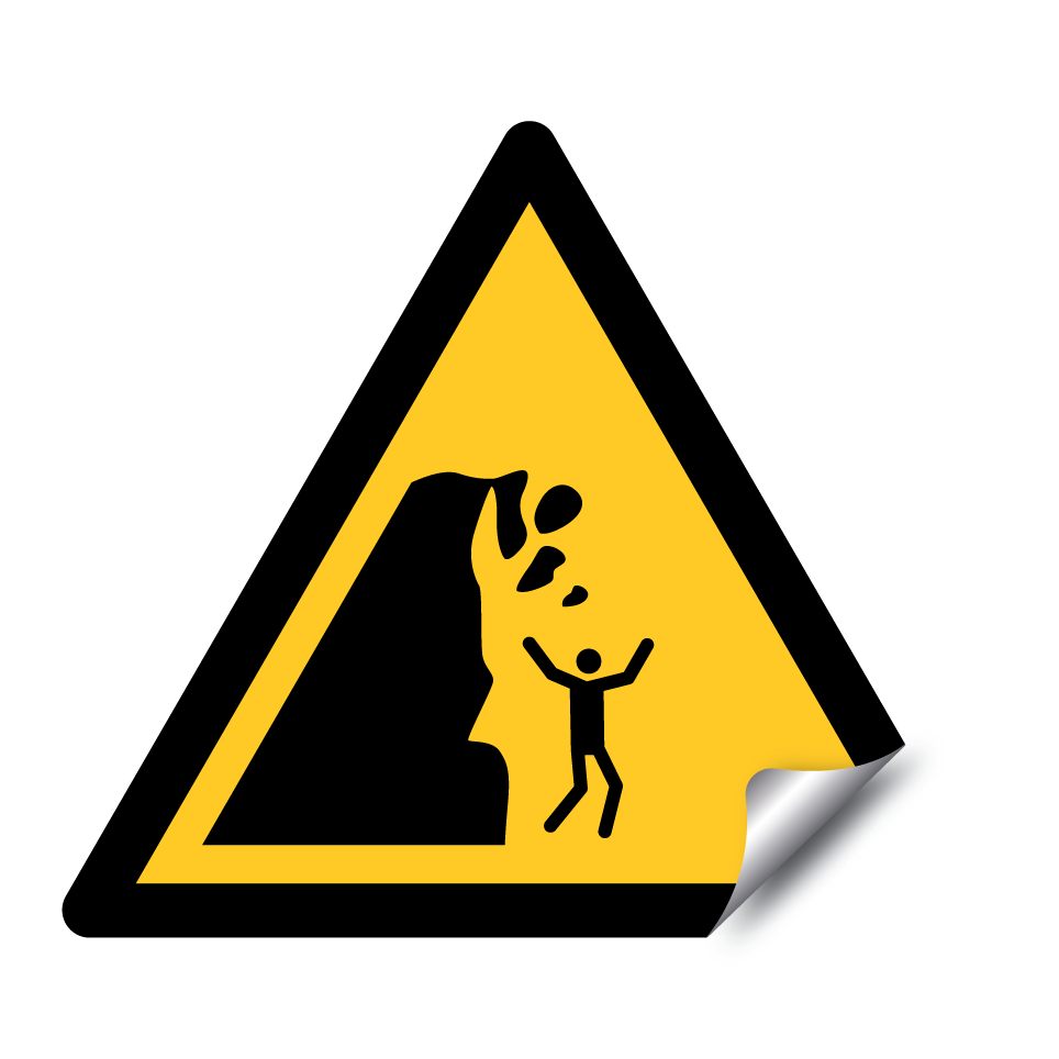 W053 Warning Unstable cliff