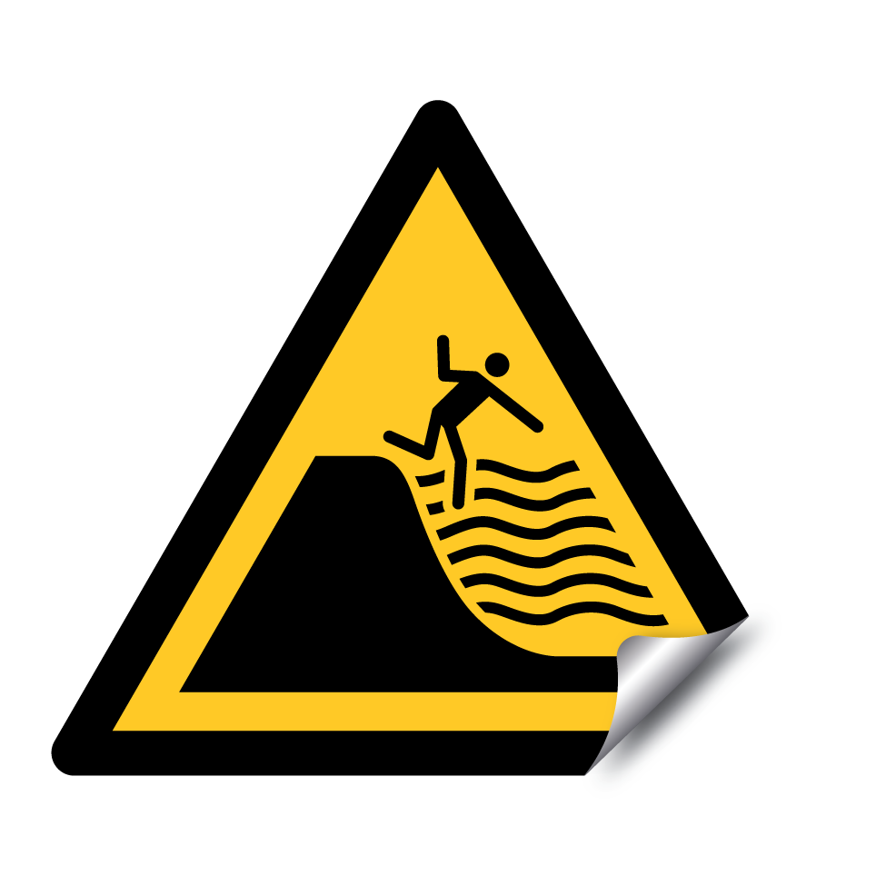 W066 Warning Deep shelving beach