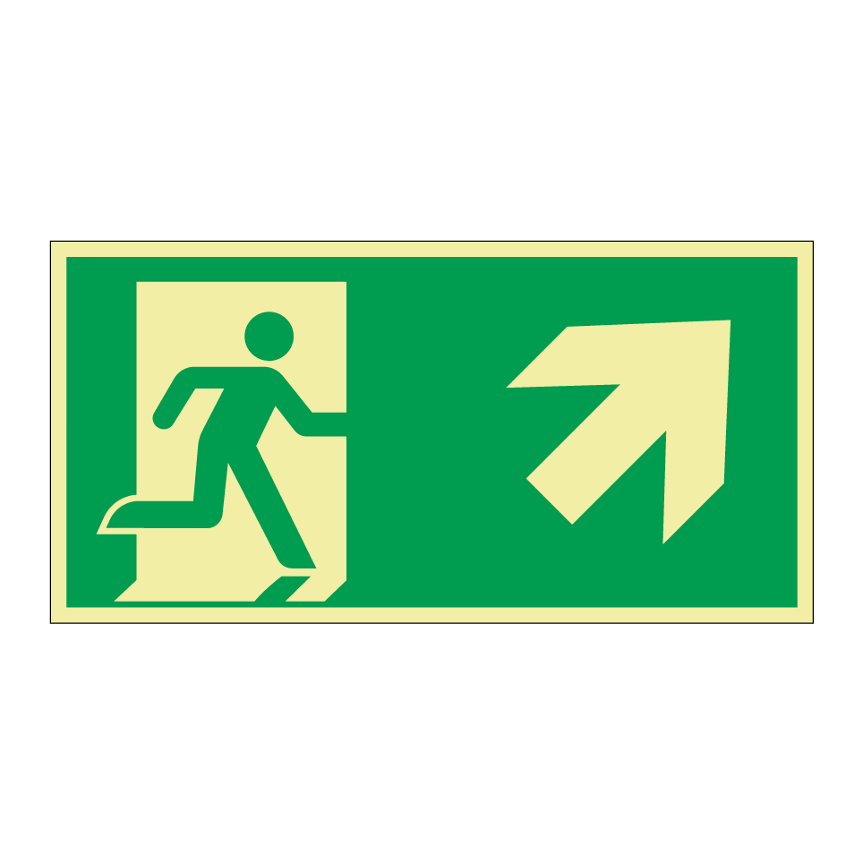 Emergency exit up right