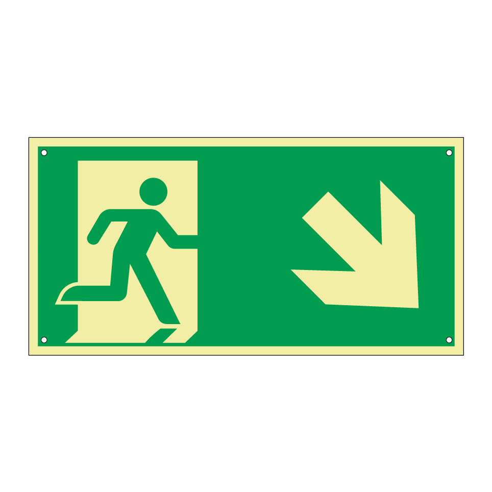 Emergency exit down right