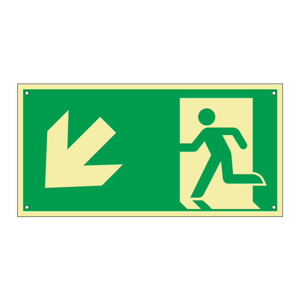 Emergency exit down left