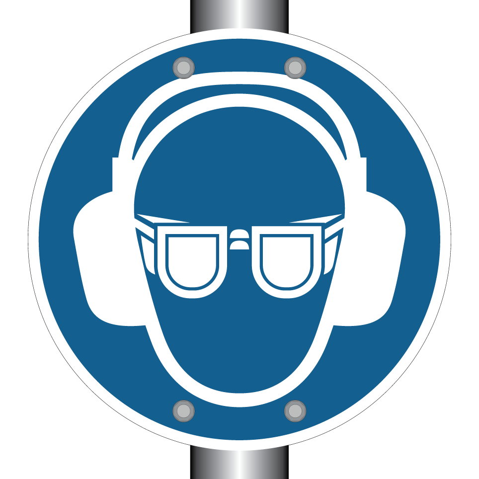 Wear ear and eye protection