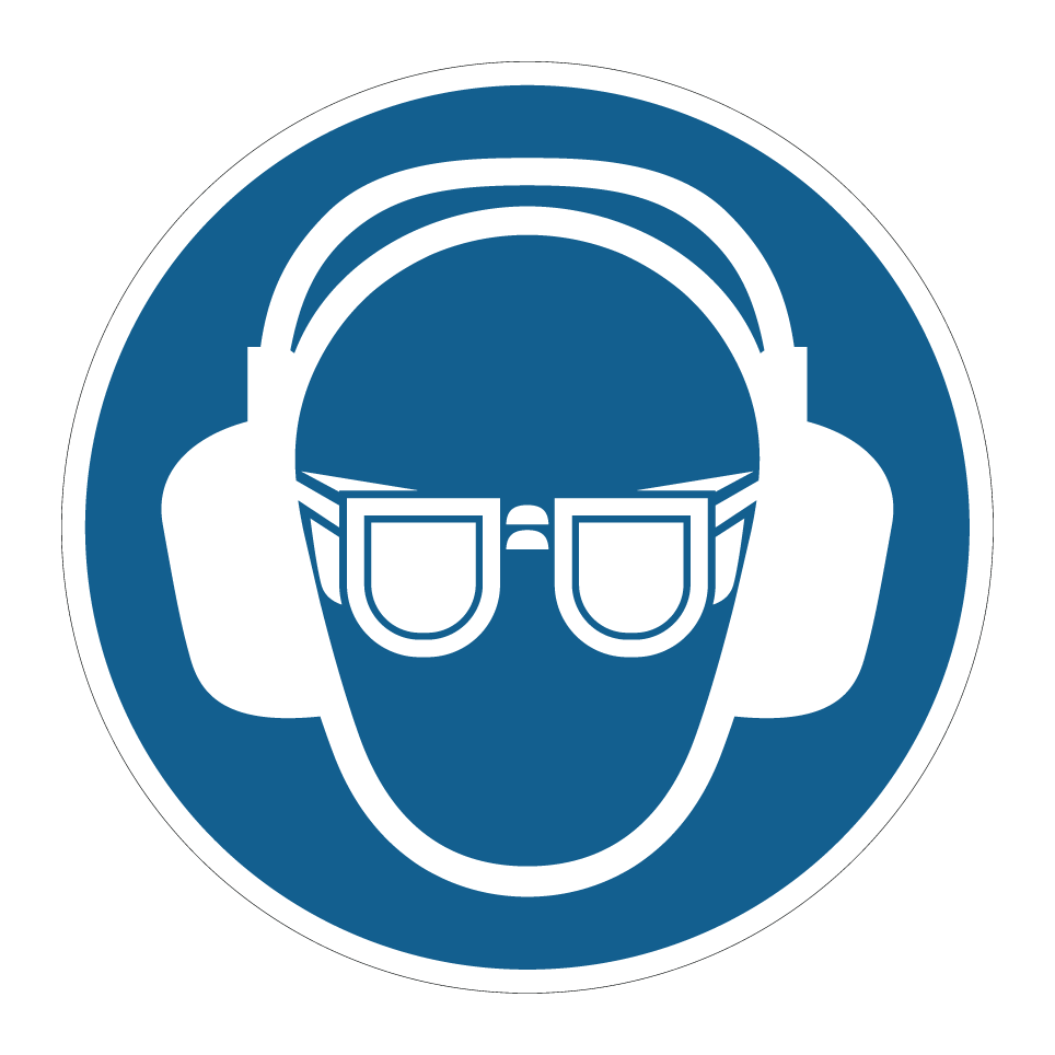 Wear ear and eye protection