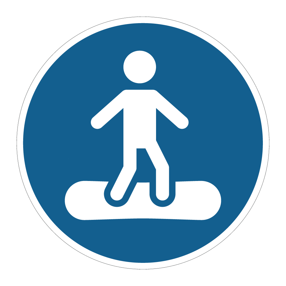 Snowboard use permitted