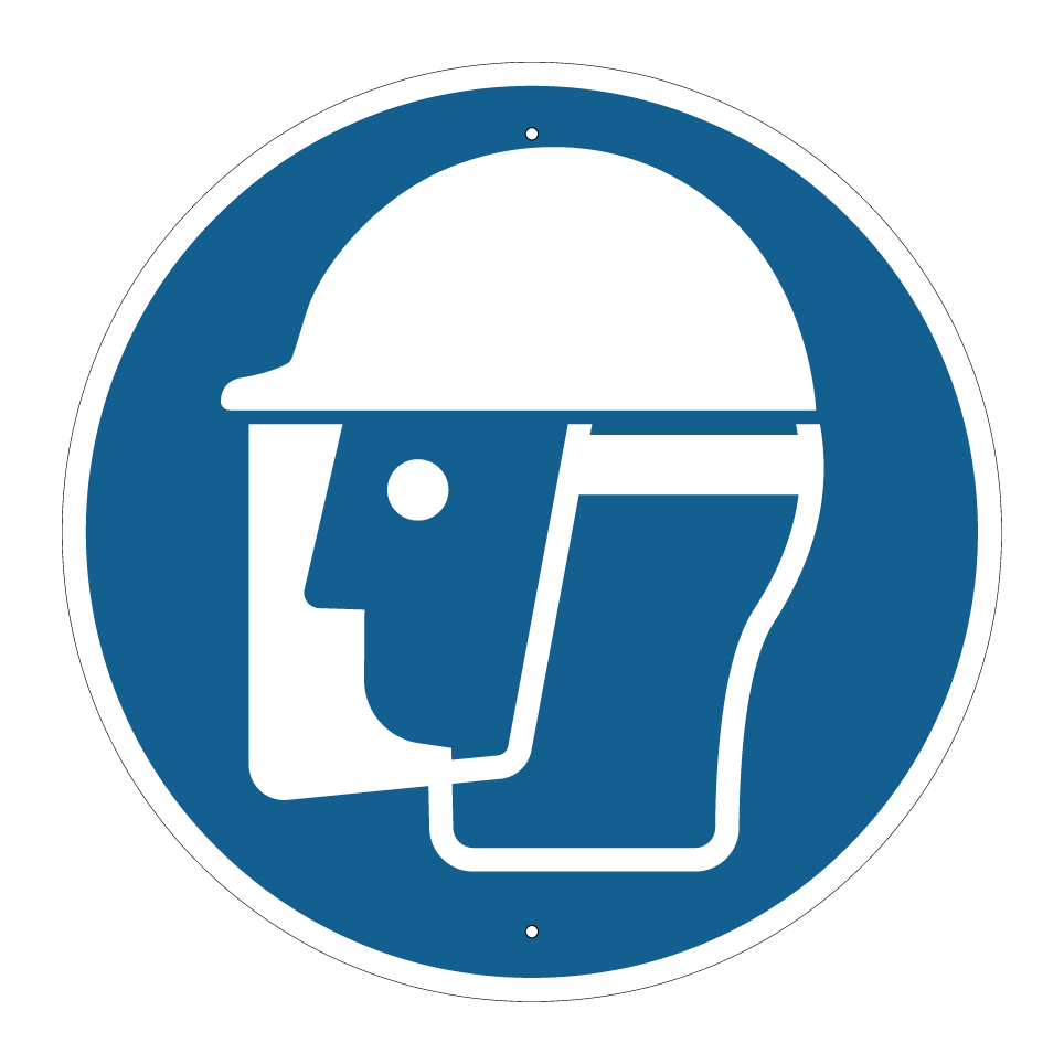 Wear face shield and head protection