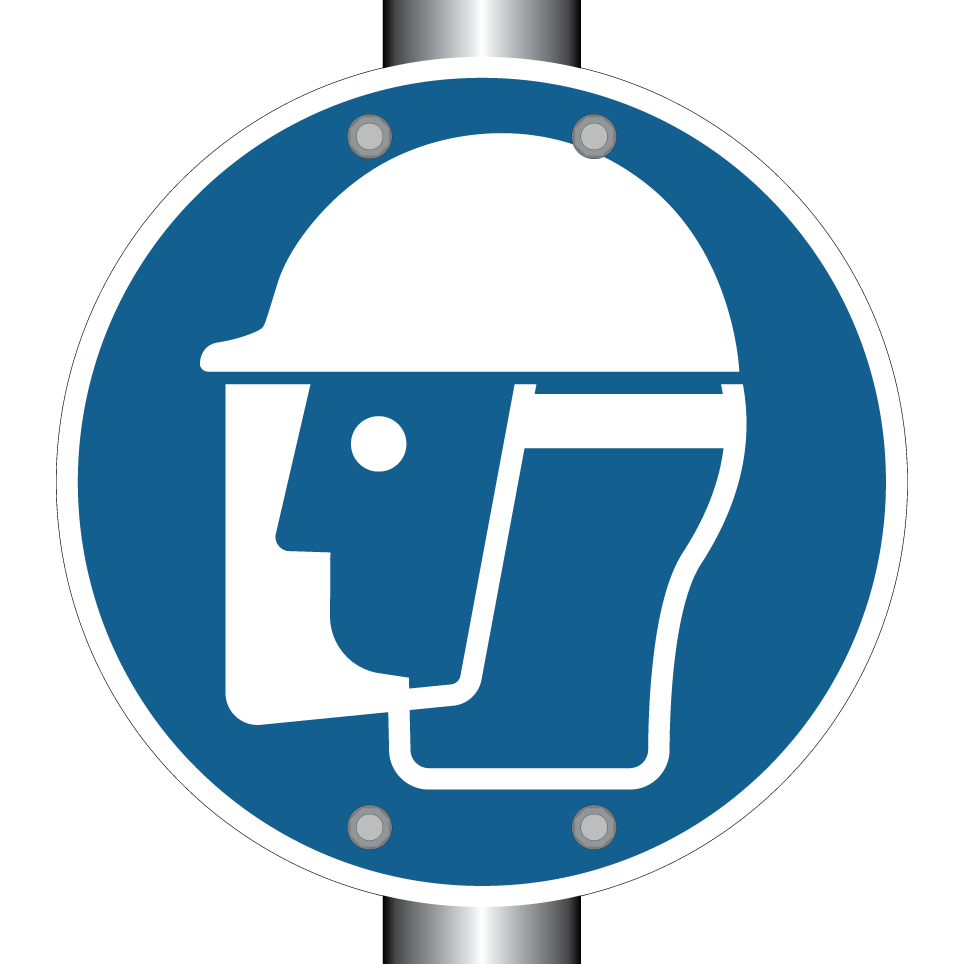 Wear face shield and head protection