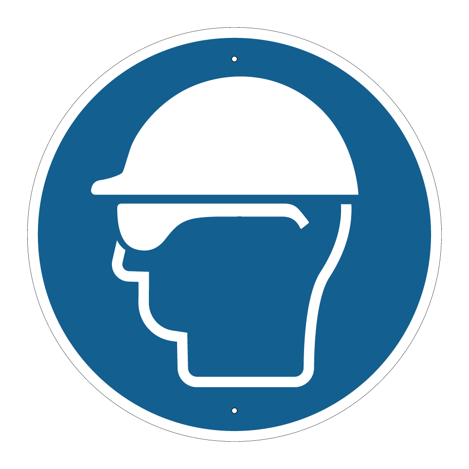 Wear helmet with safety goggles