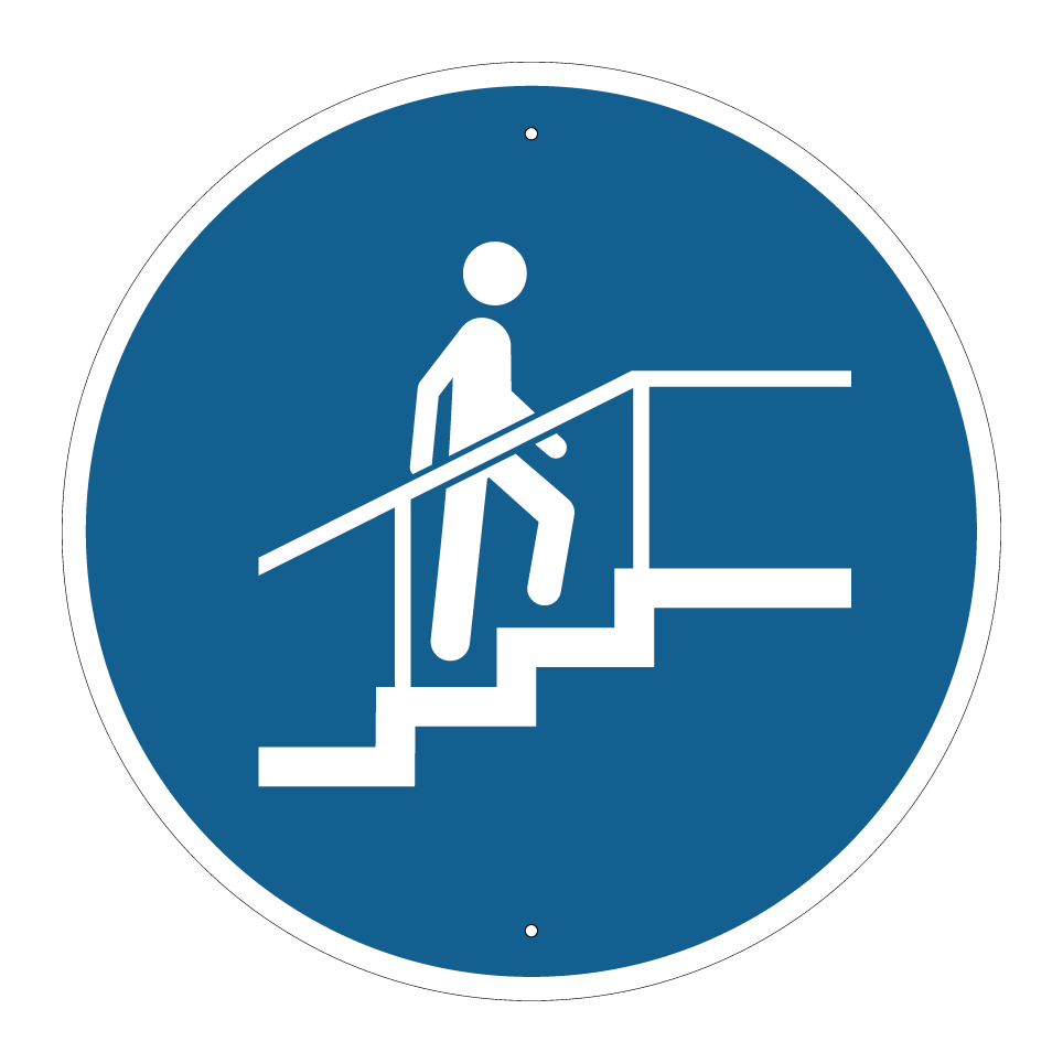 Use stairs with handrail