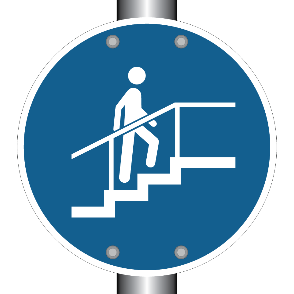 Use stairs with handrail