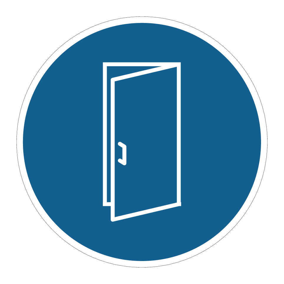 Door must remain open