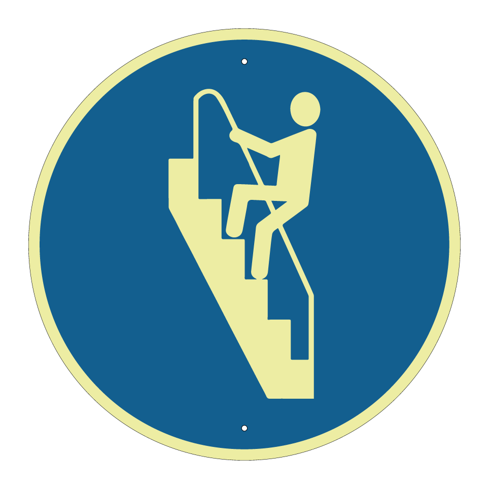 Use handrail on stairs
